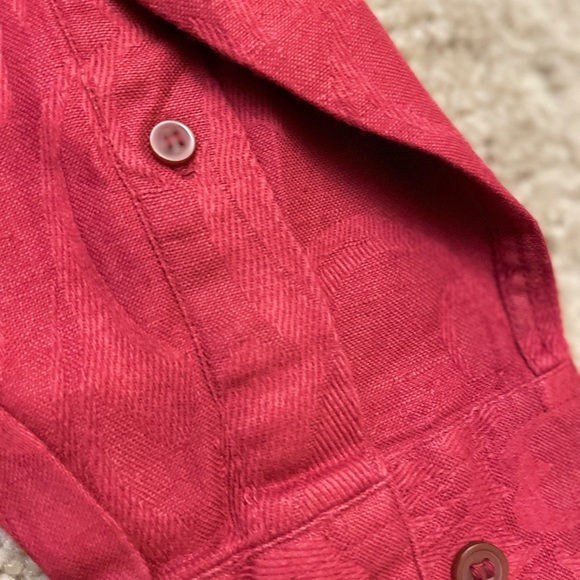 Red button down - Picture 3 of 5